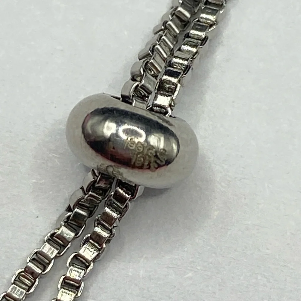 Amethyst Bracelet STS KARIS .925 Sterling Five Gemstones On Box Chain